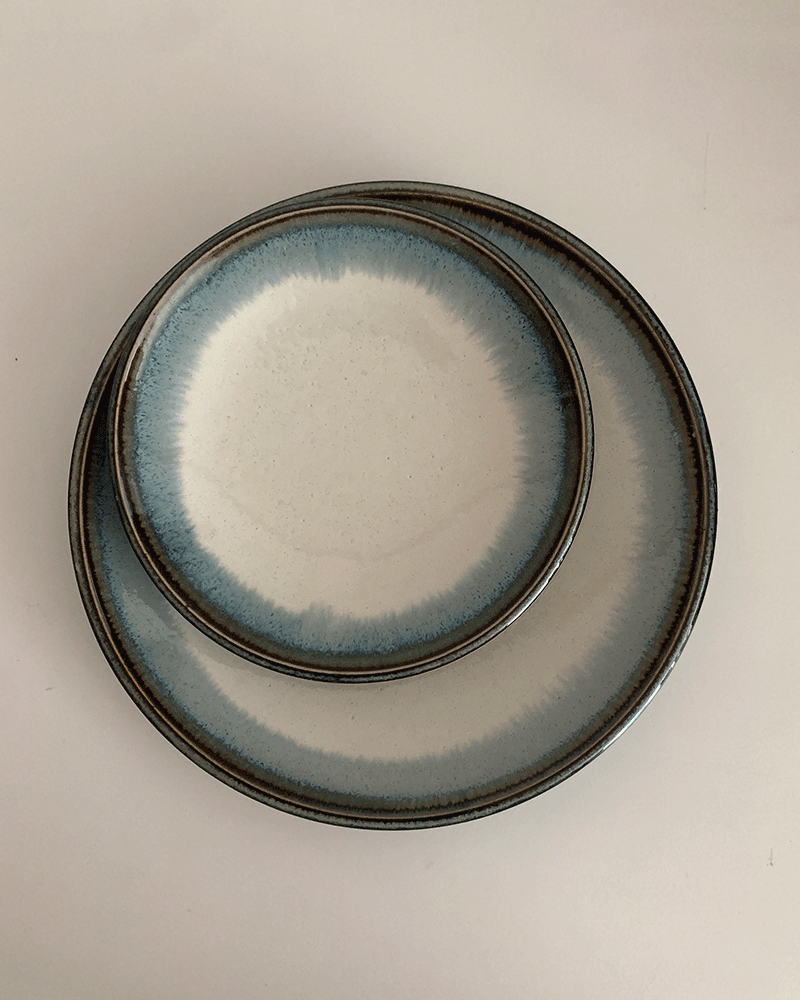 Aurora blue plate (2size)