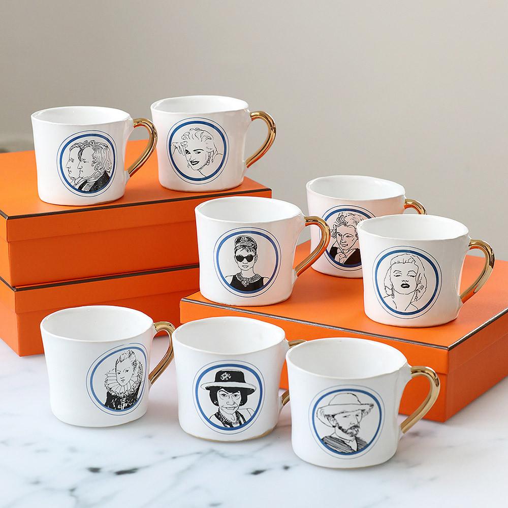 쿤케라믹 인물화 머그 앨리스 글램 판테온 10종