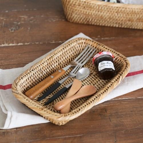 라탄 플랫 트레이 (소)