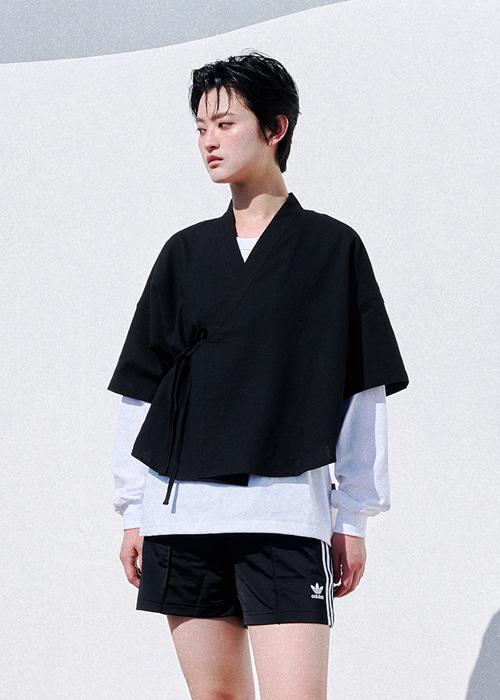 [생활한복] 한복 반소매 저고리 / black