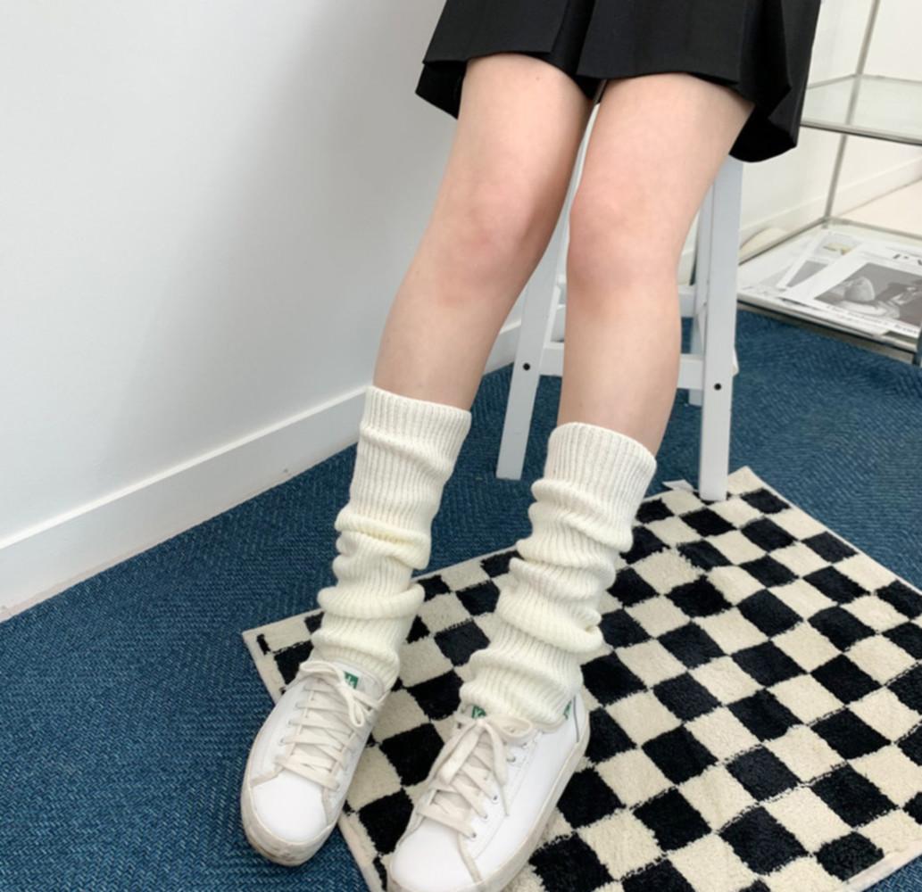 블루씨티 [1만개돌파/레그워머] 골지 슬림 니트 레그워머 2color