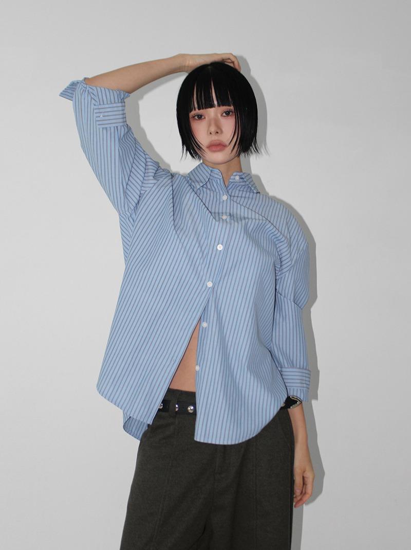 아케 PALE STRIPE SHIRT (2color!)