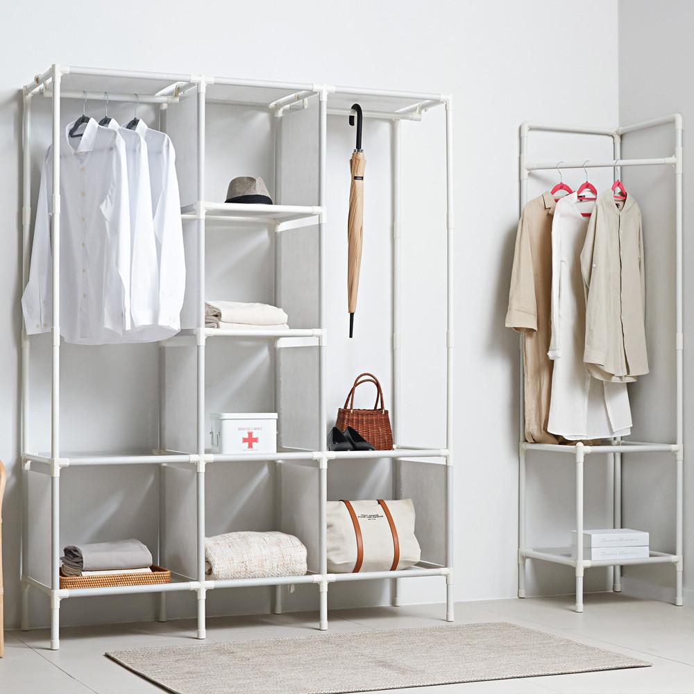철제 무볼트 드레스룸 조립식 시스템 선반 행거