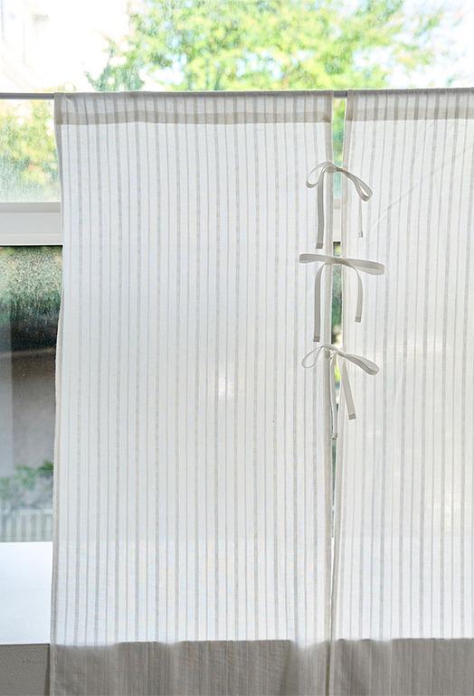 코튼레이스 리본 타이 가림막커튼