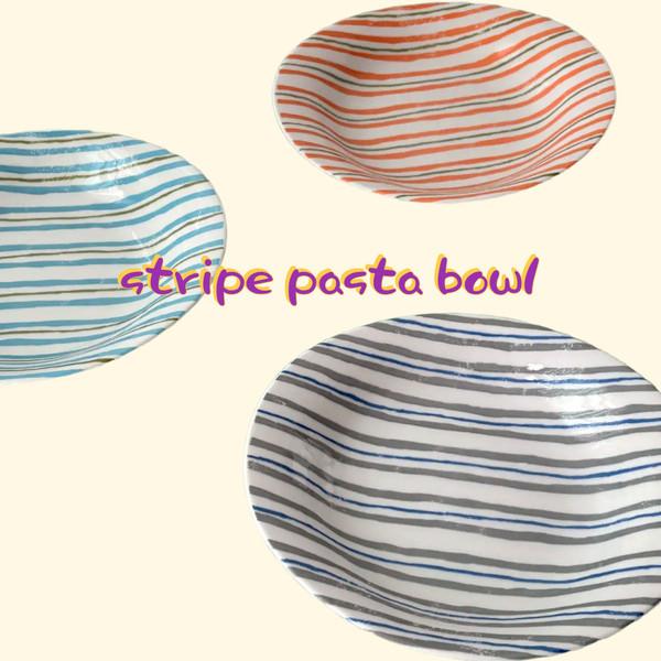 Stripe pasta bowl