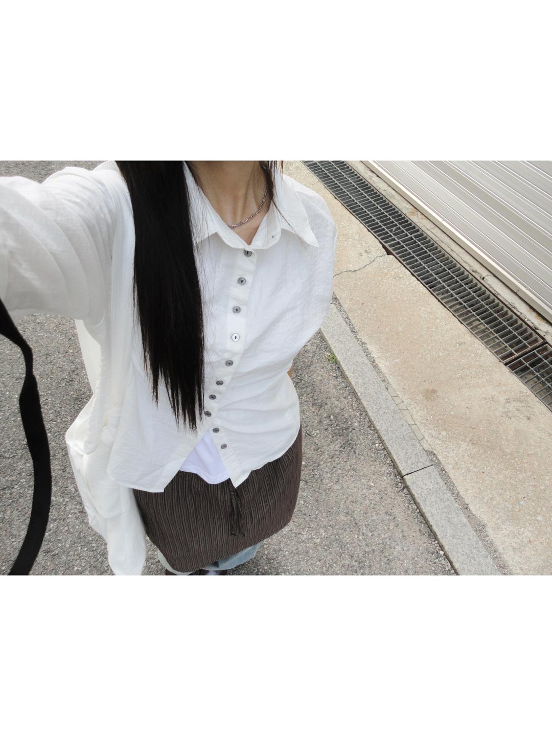 maison button airy shirt