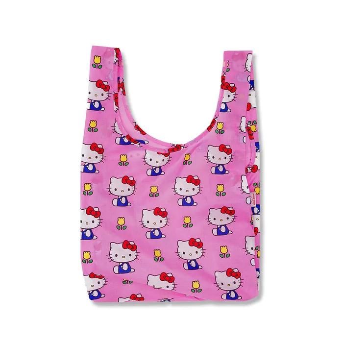 [바쿠백] 휴대용 장바구니 접이식 시장가방 Hello Kitty Pink