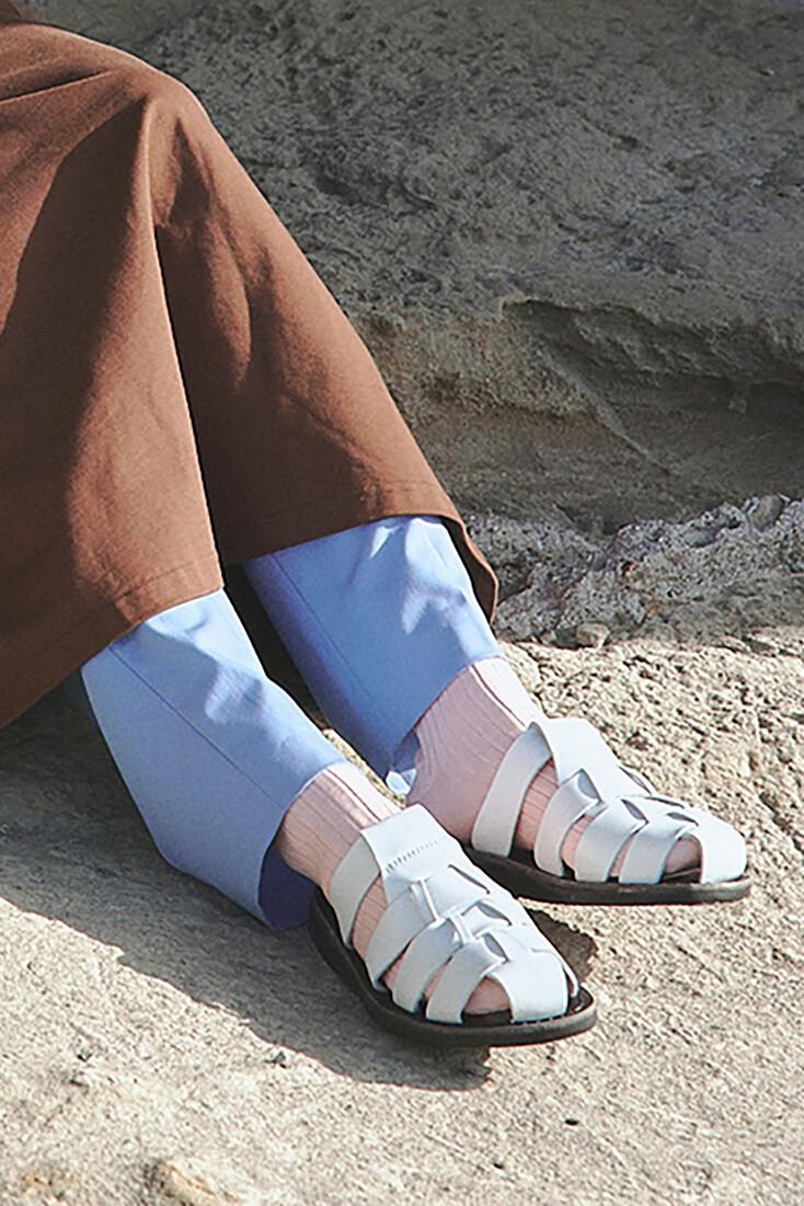 1063 MICHAEL SLIDE-WHITE/BLACK