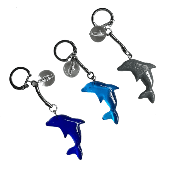 (bys) Resin Dolphin Keychain