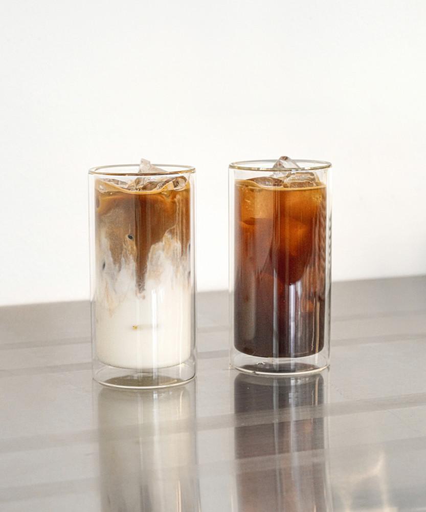 (인쇄가능) 내열 이중유리컵 500ml 맥주잔 아이스아메리카노컵