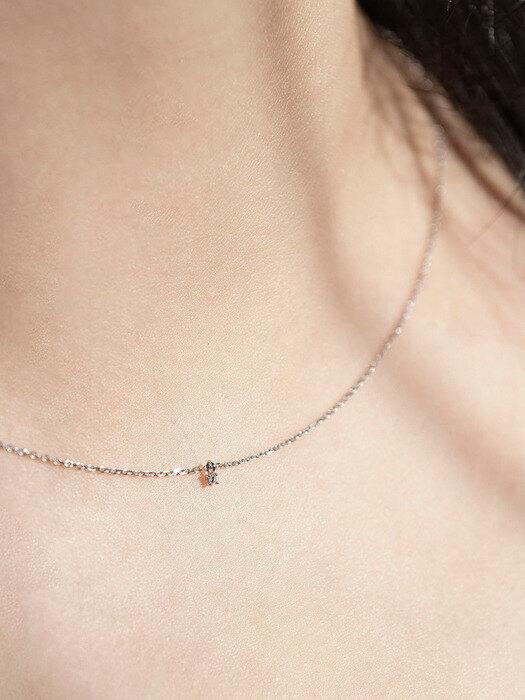 14k 4프롱 1.3mm 다이아몬드 목걸이