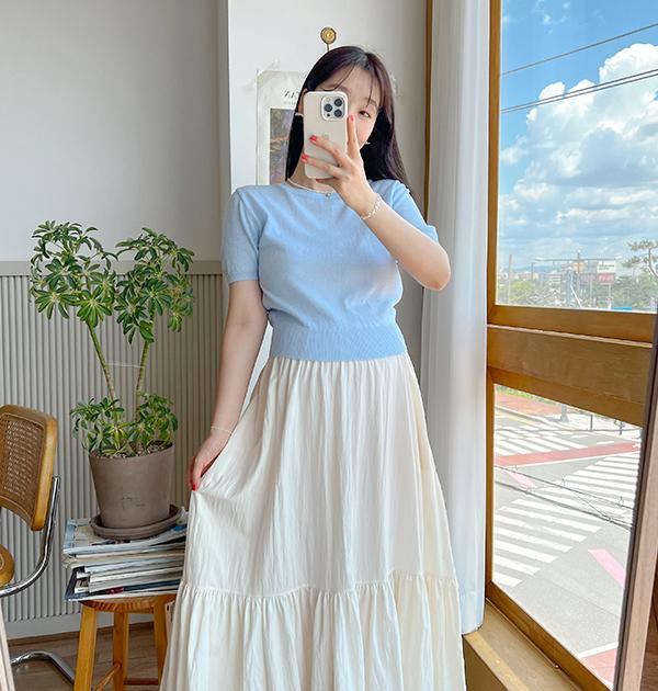 임부복*린넨 라운드 니트