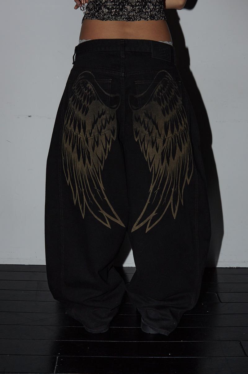TIKO MEGA WIDE BACK WING COTTON PANTS