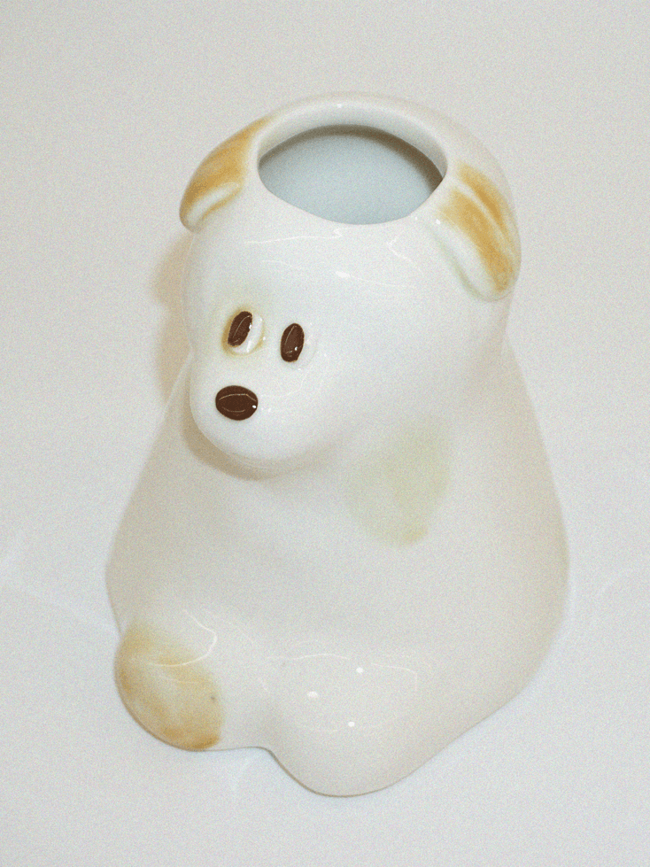 spotted puppy vase (yellow) / 화병