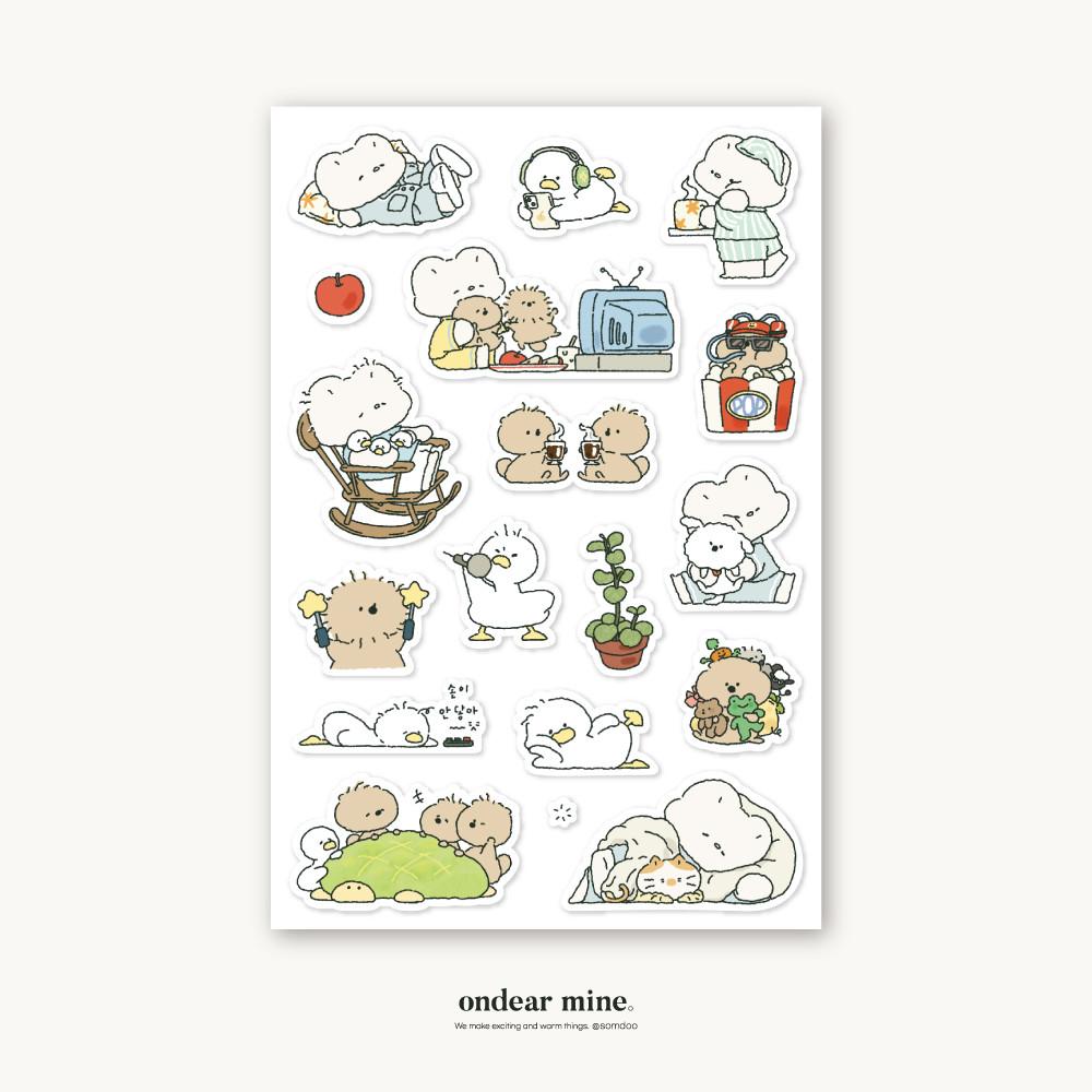 [솜두] 휴식충전 스티커 : with 플레이