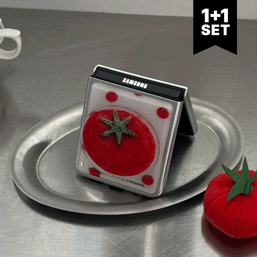 [1+1set] felt tomato [Z플립 실버 범퍼케이스+아크릴스마트톡] 맥세이프 선택
