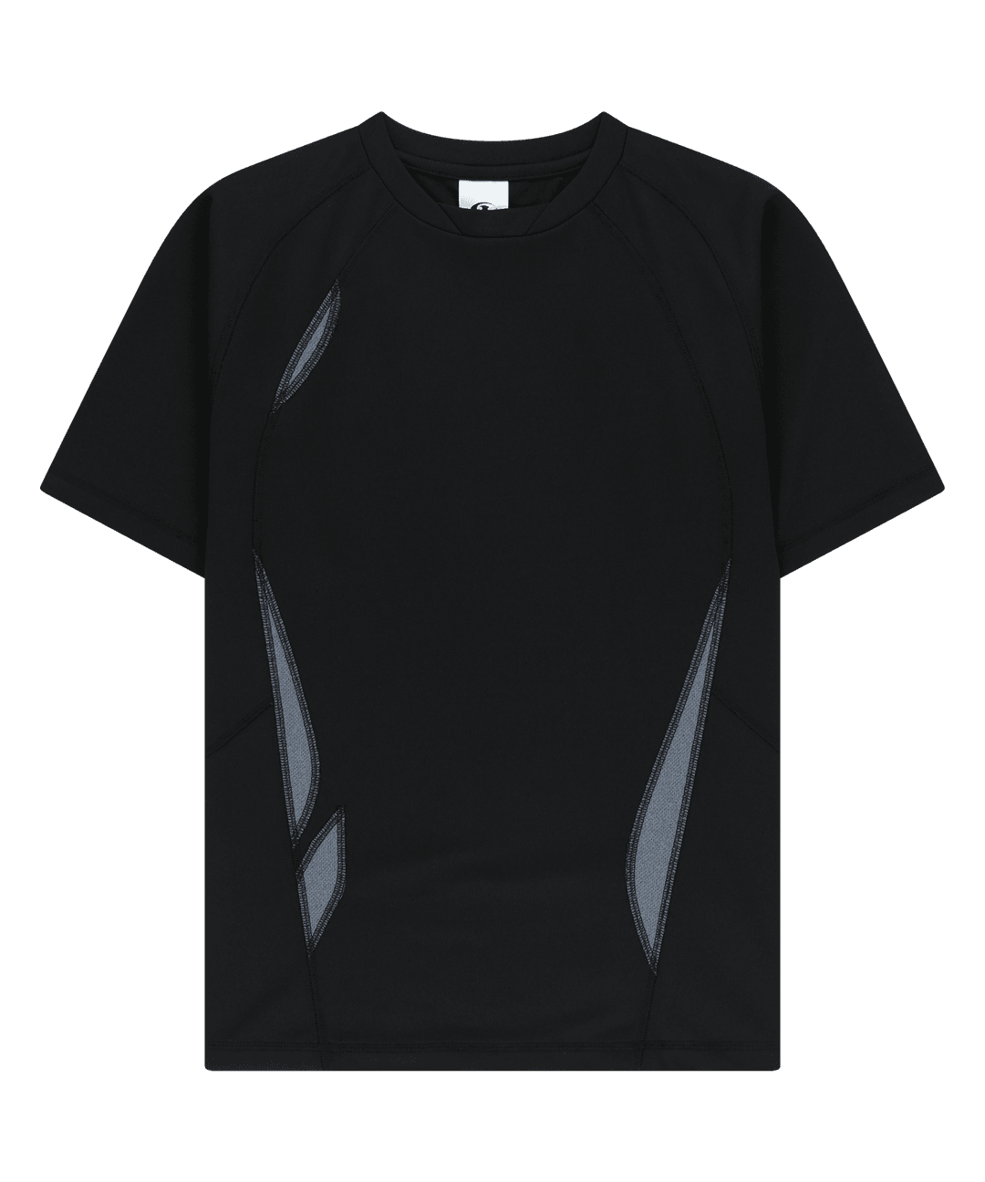 FLOWING PANEL T-SHIRT [BLACK]