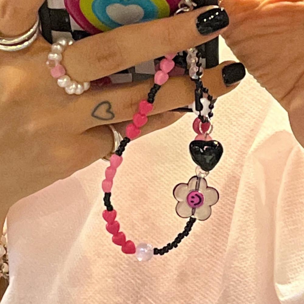 (키치앤피피)[1+1]Black and pink 키링