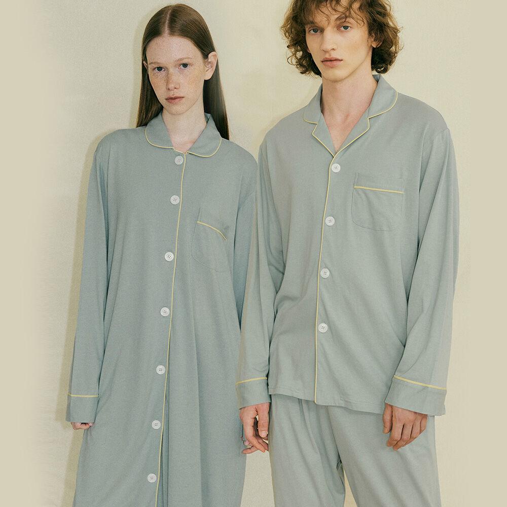 [모달] (couple) Essential Mint Grey Pajama Set + Lounge Shirt