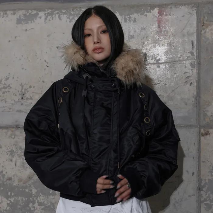 EYELET FUR MA-1 (BLACK) F25ZA003