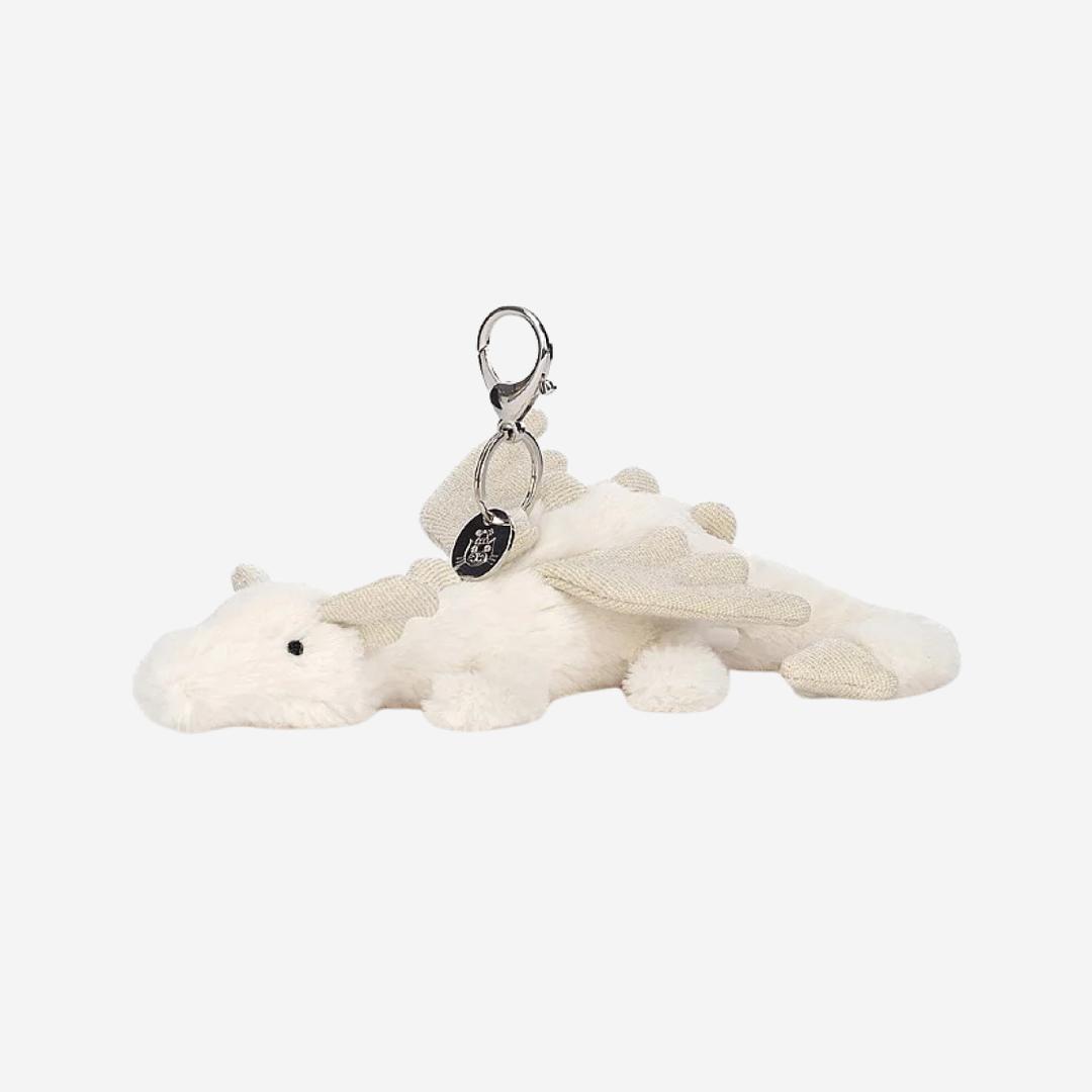 Jellycat Snow Dragon Bag Charm