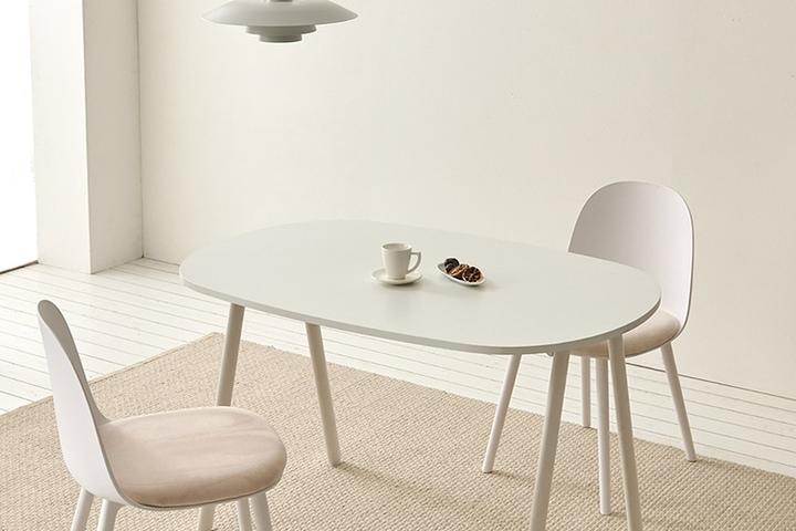 커렌트 4인 타원형 식탁 테이블 1200