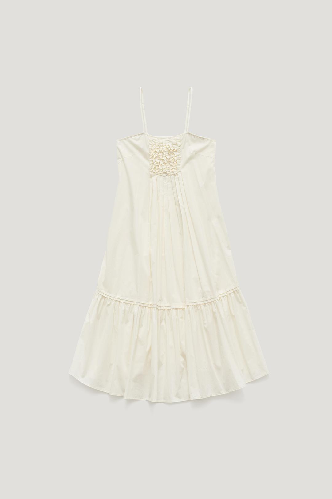 JEM SHIRRING DRESS_BUTTER / ₩178,000