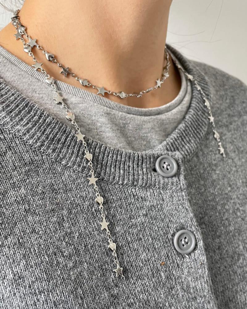 [POKKI] scarf necklace (mix chain) , 스카프 목걸이