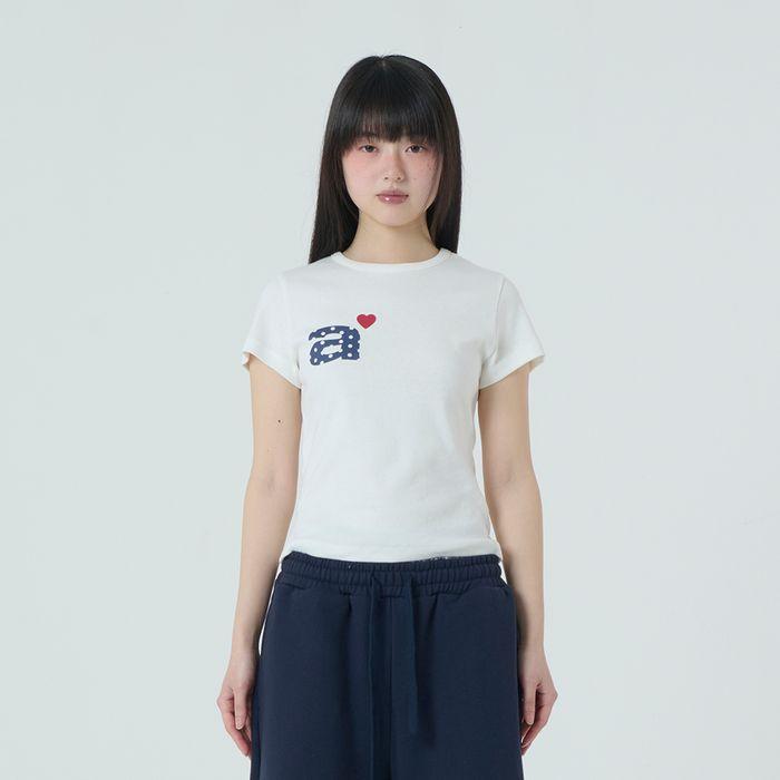 DOT SMALL LETTER TEE [WHITE]
