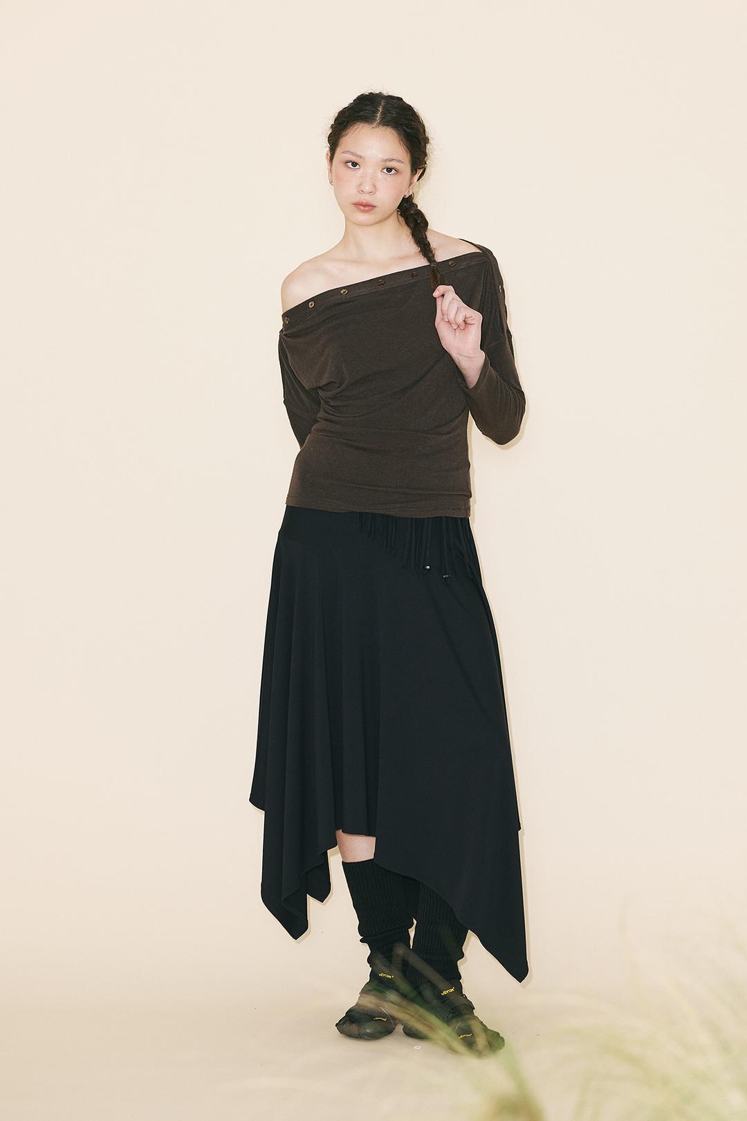 FRINGE UNBALANCE SKIRT