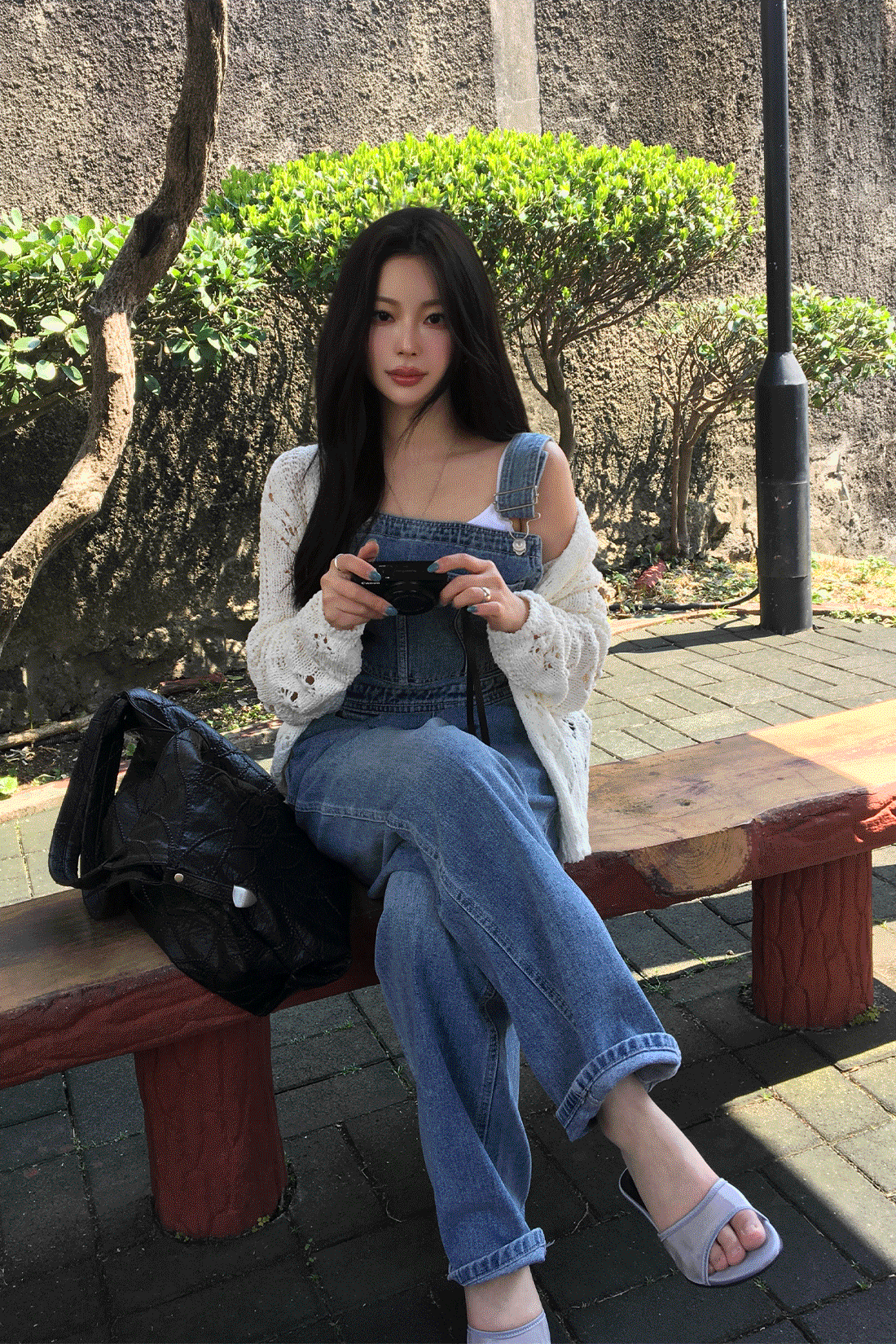 [휴양지룩/멜빵] 토아 오버롤 데님팬츠