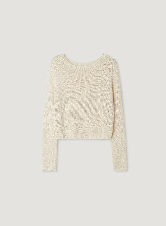 NEFF LINEN CROP KNIT_NATURAL