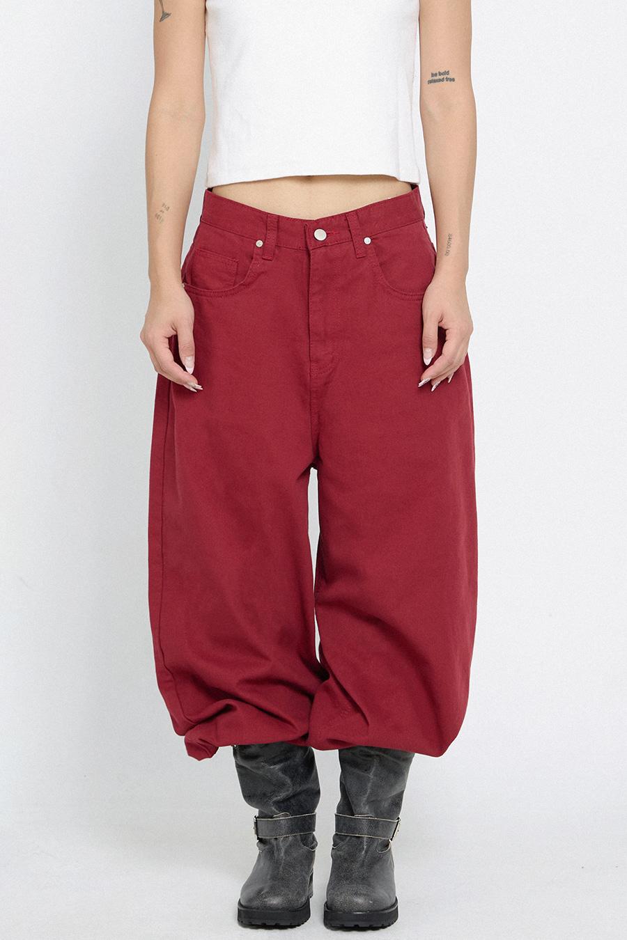 코튼 라운드 팬츠