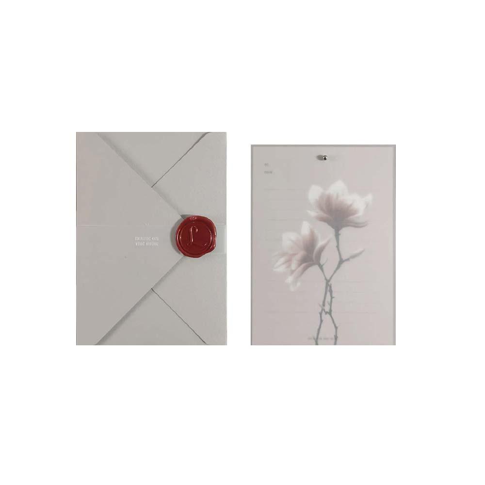 Flower Letter Postcard Set_Magnolia