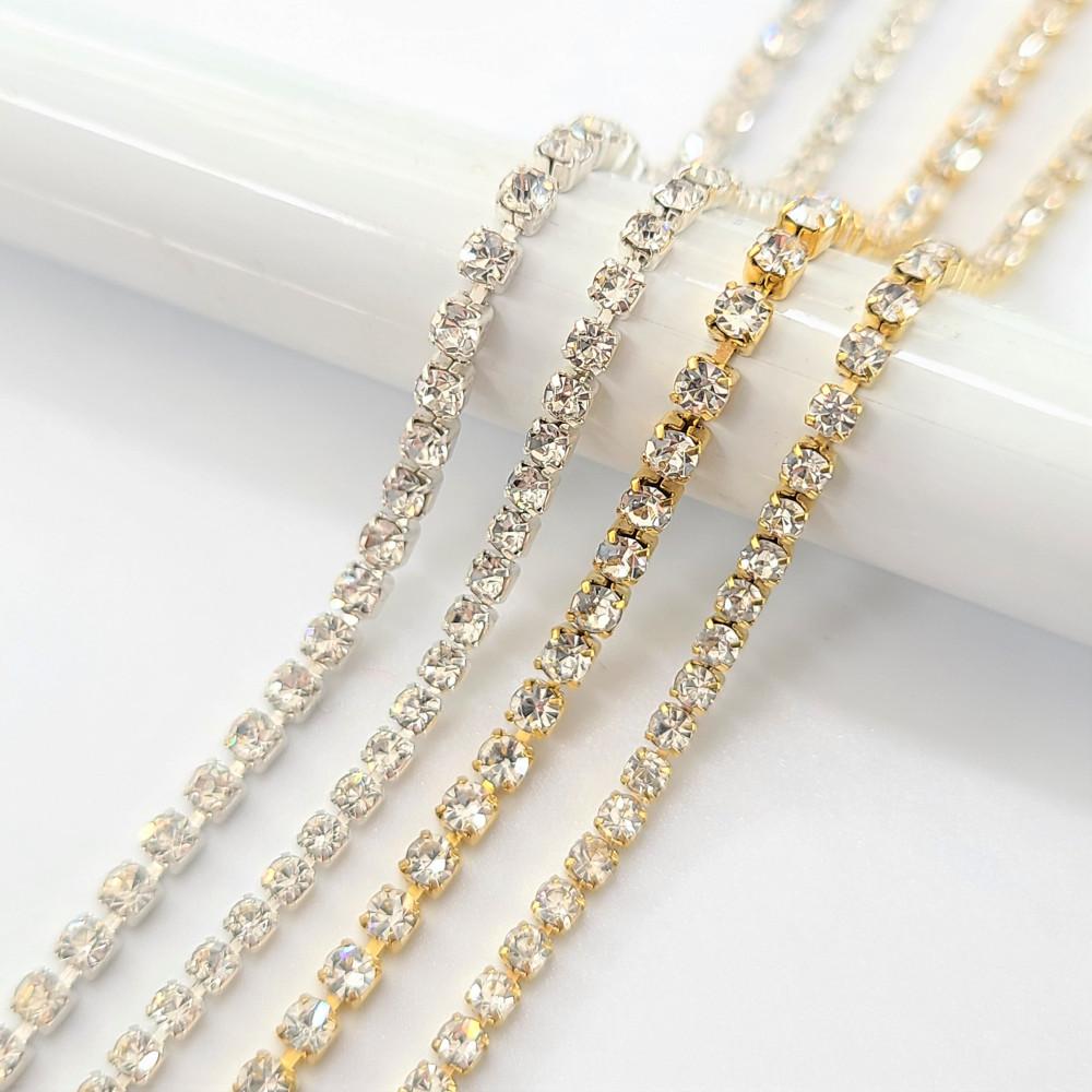 네일 체인 파츠 크리스탈 큐빅 체인 1.8mm