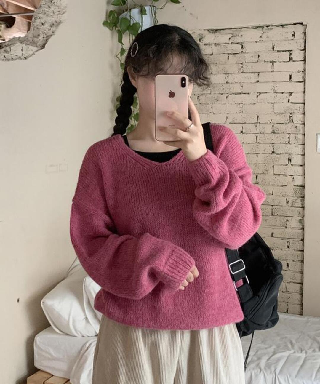 러브앤드팝 니어 알파카 니트