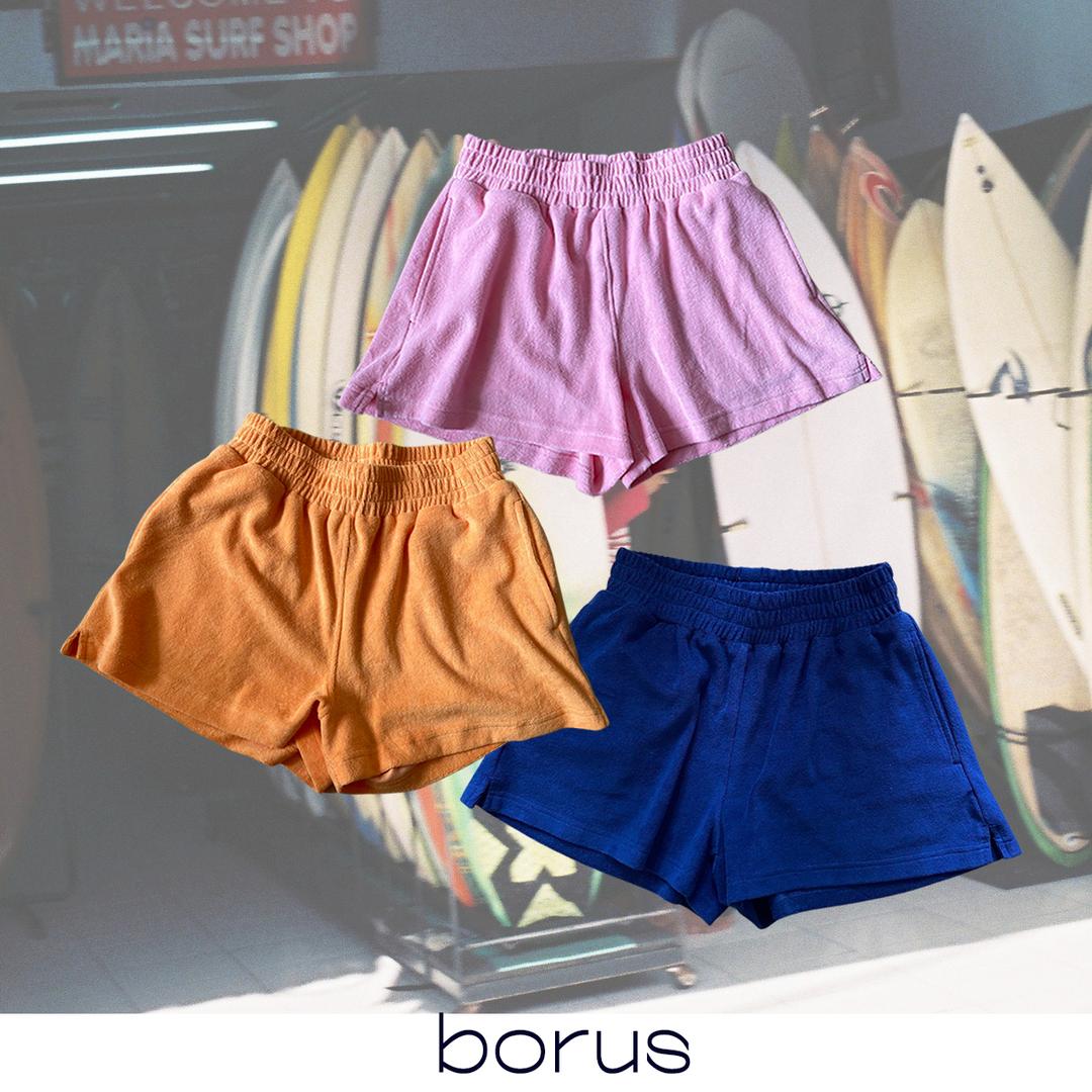 A line terry shorts