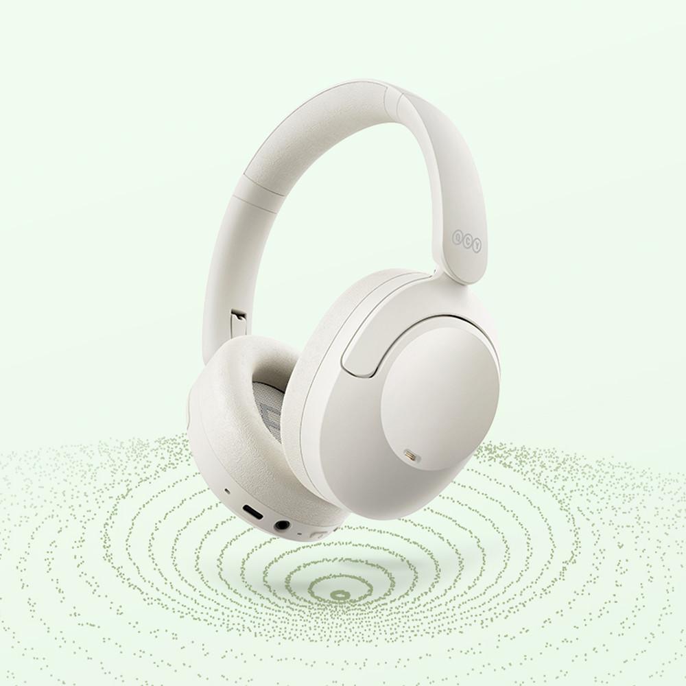 QCY H4 노이즈캔슬링 블루투스 무선 헤드셋 ANC 화이트