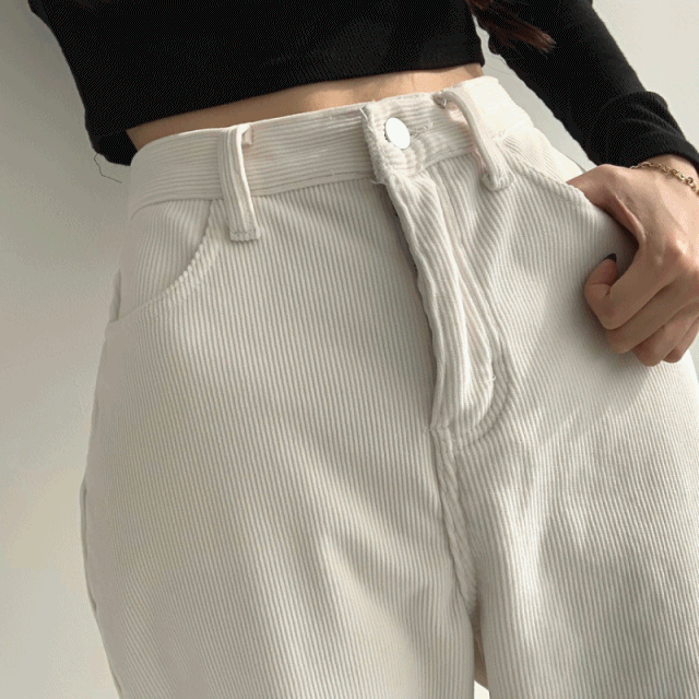 ~XL[융털기모!!/담요입은줄?!]코듀로이 융털기모 골덴 와이드 스판 데일리 팬츠