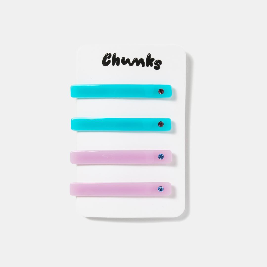 Slides in Turquoise + Lilac