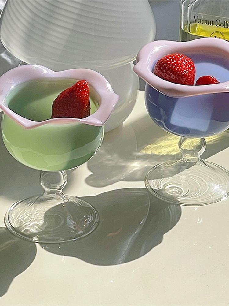 웨이브 플라워 칵테일 글라스 4COLOR
