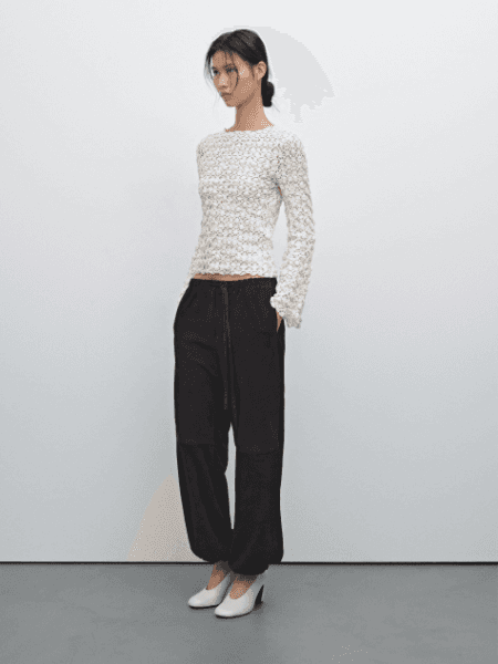 플라워 레이스 디테일 티셔츠 6299/118