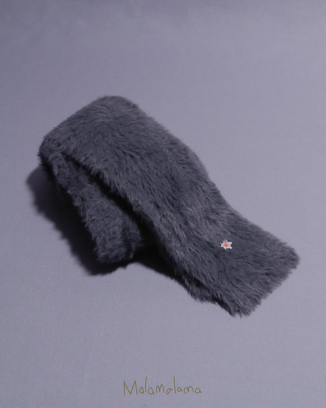 [Malamalama] Angora Basic Slim Muffler - Gray