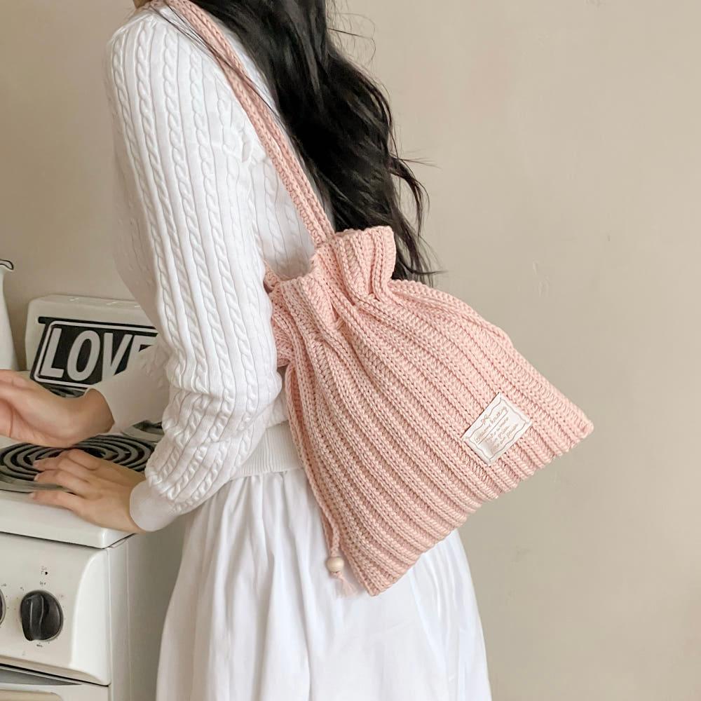 DIY패키지) 빅 플리츠백 코바늘가방 뜨개가방 코바늘패키지 (+가이드영상)