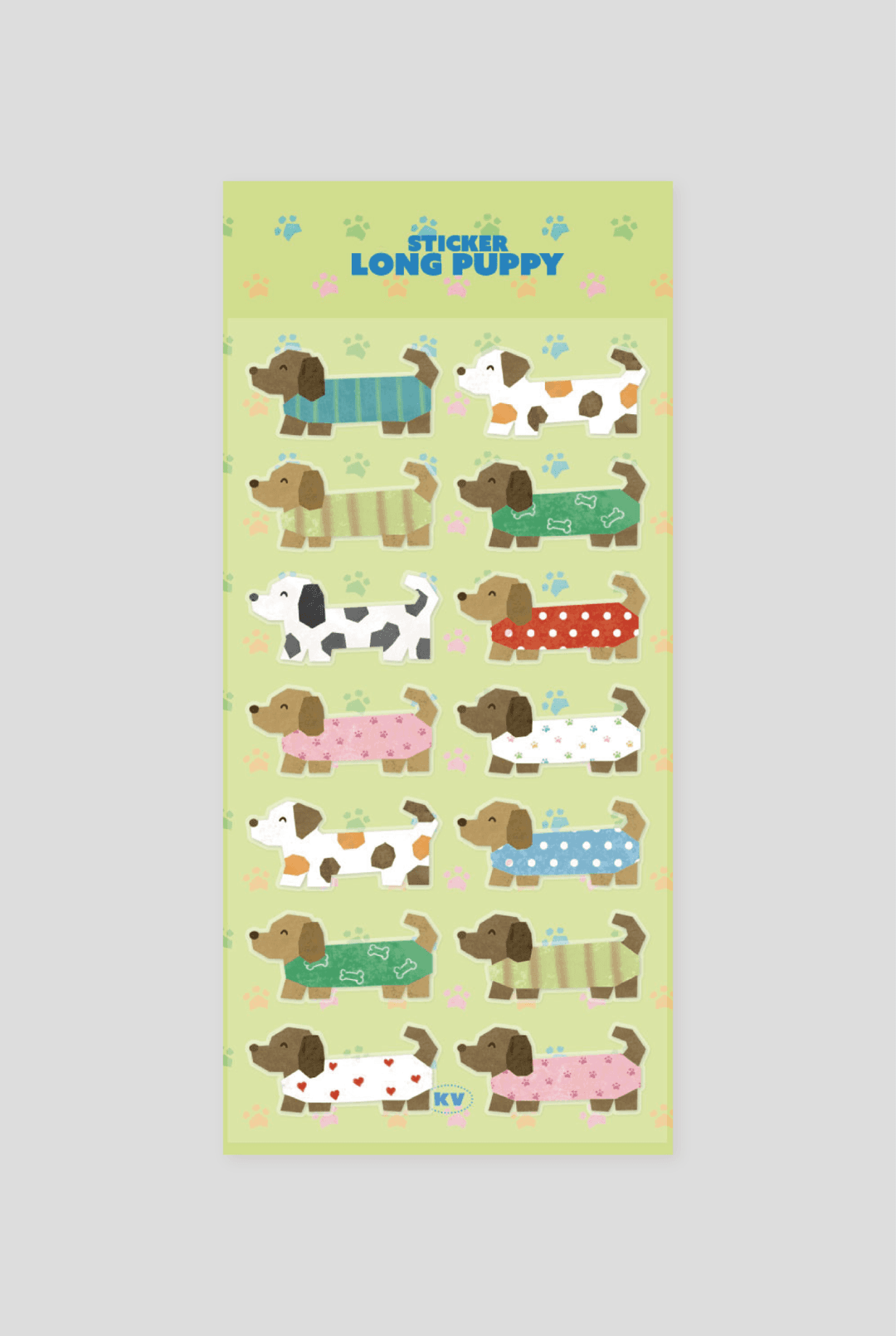 LONG PUPPY STICKER