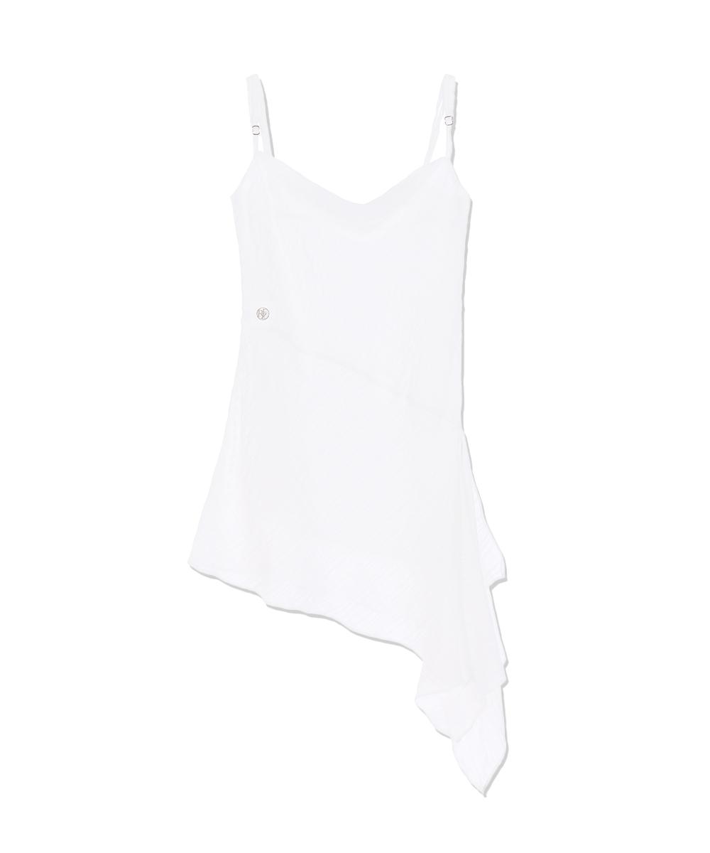로제프란츠 Drape Unbalance Mini Dress [White]
