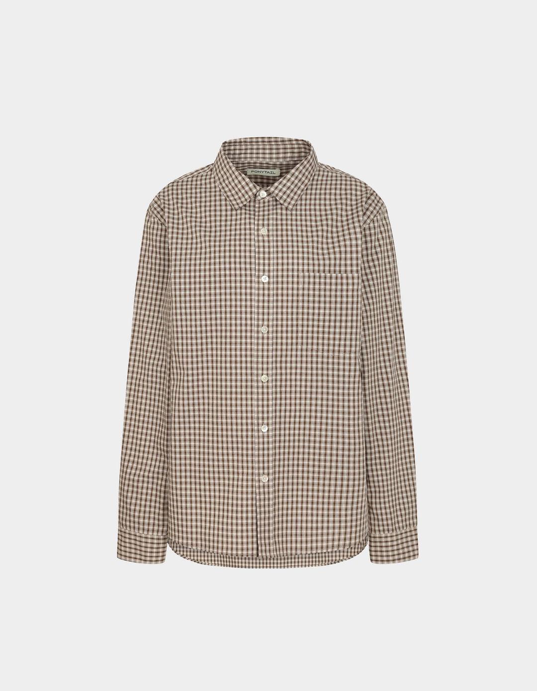 [Re-Order] Henry Check Shirt (Brown)