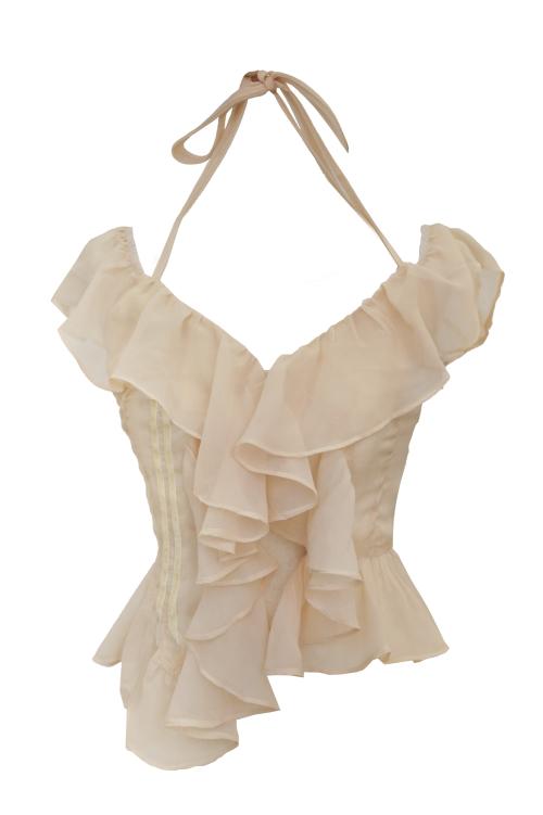 제메타(ZEMETA)  스포티 쉬폰 러플 블라우스 - 사이즈 & 후기 | 무신사