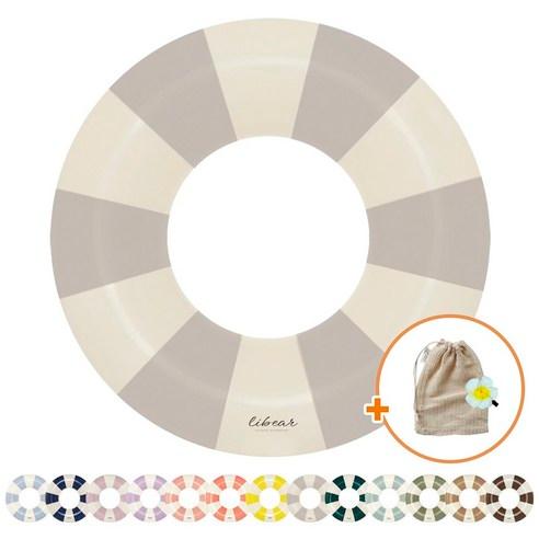 리베아르 튜브 클래식 감성 물놀이 성인 링튜브 어른 수영장 스트라이프튜브 13colors, 성인엘레펀트그레이, 1개