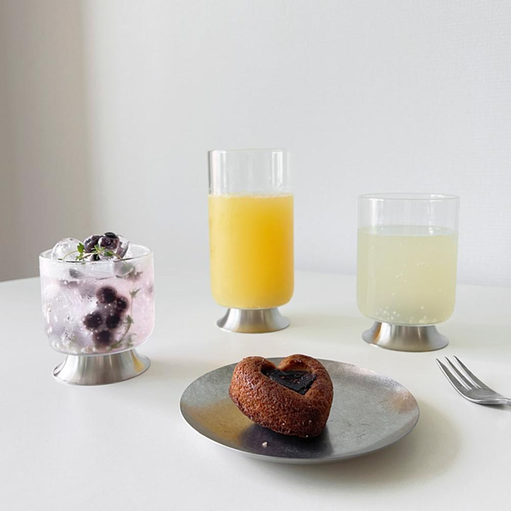 무광 스텐 유리컵 하이볼잔